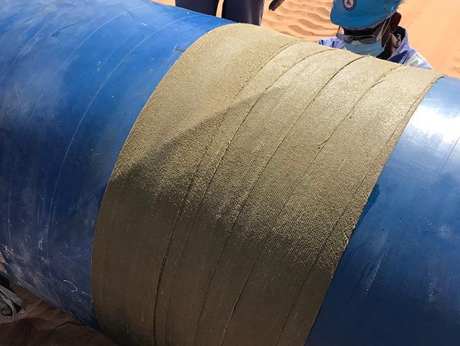 Premtape Tropical applied to pipeline