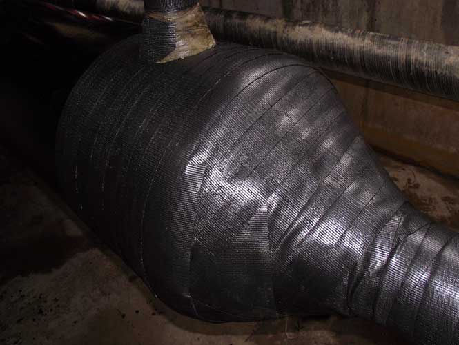 Premcoat MB-50 pipeline wrap applied